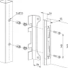 Gâche à encastrer en inox pour serrure Fortylock - profils carrés LOCINOX