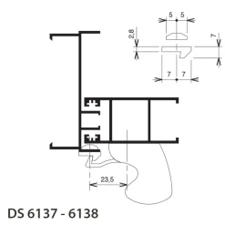 Gâche fermetures en applique - pour châssis coulissants 6127 et 6107 LA CROISÉE DS
