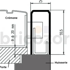 Gâche GA - pour serrure Exclusive 41 et 63 A2P VACHETTE
