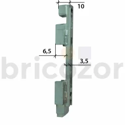 Gâche inférieure - ferrure oscillo-battante bois - M6/12 - UF8-974 FERCO