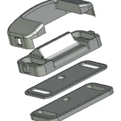 Gâche Isy pour profil aluminium pour recouvrement de 0 à 13 mm JPM