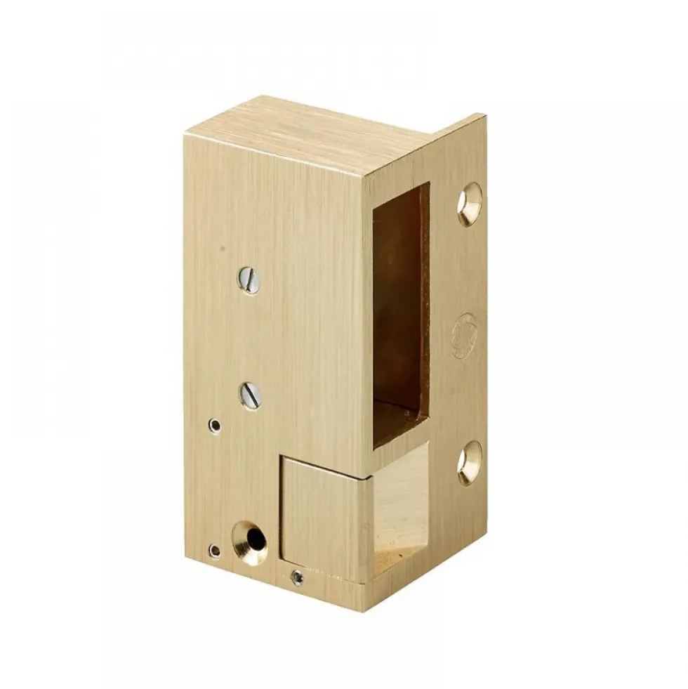 Gâche électrique en applique - à émission - bronze - 2 MÉTALUX