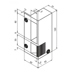 Gâche électrique en applique - à émission - bronze - 3 MÉTALUX
