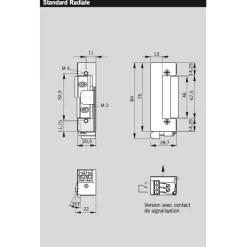 Gâche électrique à larder – à rupture - 6-12V – 131 DORMAKABA