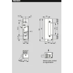 Gâche électrique à larder - à rupture – 12 V – 137 DORMAKABA