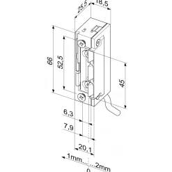 Gâche électrique à larder - étanche - à rupture - 12V - 138 W Profix 2 EFF EFF