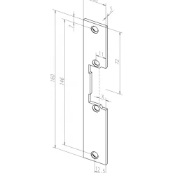 Gâche électrique pour issue de secours - avec serrure - 332-80 SET EFF EFF