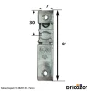 Gâche loquet 9-38207 - pour vantail semi-fixe FERCO