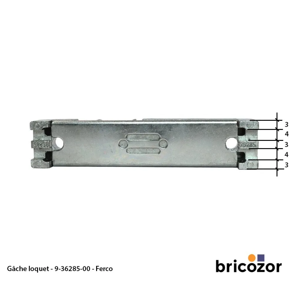 Gâche loquet 9-36285 - pour vantail semi-fixe FERCO