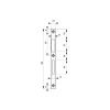Gâche plate - en inox - menuiserie métallique - 160 x 22 mm FTH THIRARD