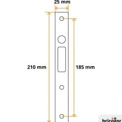 Gâche plate 216 pour serrure de portail coulissant COMUNELLO