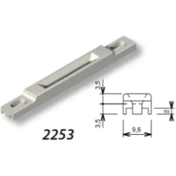 Gâche 2253 - pour coulissant aluminium - pour serrure encastrée LA CROISÉE DS
