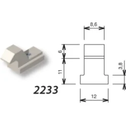 Gâche pour coulissant aluminium - 2233 LA CROISÉE DS