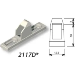 Gâche pour fermetures encastrées - pour coulissant aluminium - 2117D LA CROISÉE DS