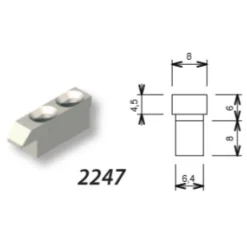Gâche 2247 pour fermetures encastrées série 6790 pour coulissant aluminium LA CROISÉE DS