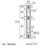 Gâche 2835 pour serrures Stremler 6000 ASSA ABLOY