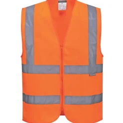 Gilet de travail haute visibilité avec ZIP C375 - orange fluo PORTWEST