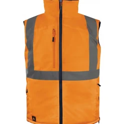 Gilet de travail haute visibilité Fidji 3 réversible - orange et bleu DELTA PLUS