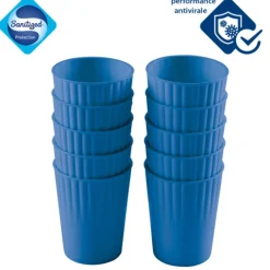 Gobelets réutilisables Gilactiv - plastique antibactérien - par 10 GILAC
