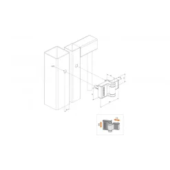 Gonds de portail Puma à visser ouverture 180° - réglable 2 dimensions LOCINOX
