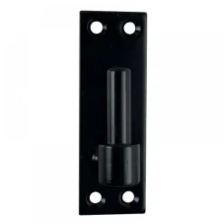 Gond sur platine droite en acier noir - 4 trous de fixation TORBEL