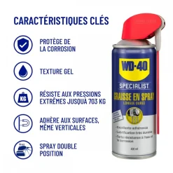 Graisse multifonction longue durée WD-40 Specialist® - aérosol 400 ml WD40