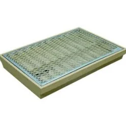 Gratte-pieds - avec couverture et bac - grille en métal ACO
