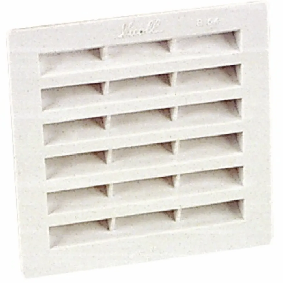 Grille de ventilation B104 carrée à visser ou à coller NICOLL