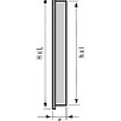 Grille de ventilation rectangulaire noire à encastrer sans moustiquaire NICOLL