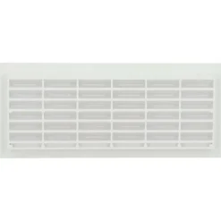 Grille de ventilation rectangulaire noire à encastrer sans moustiquaire NICOLL