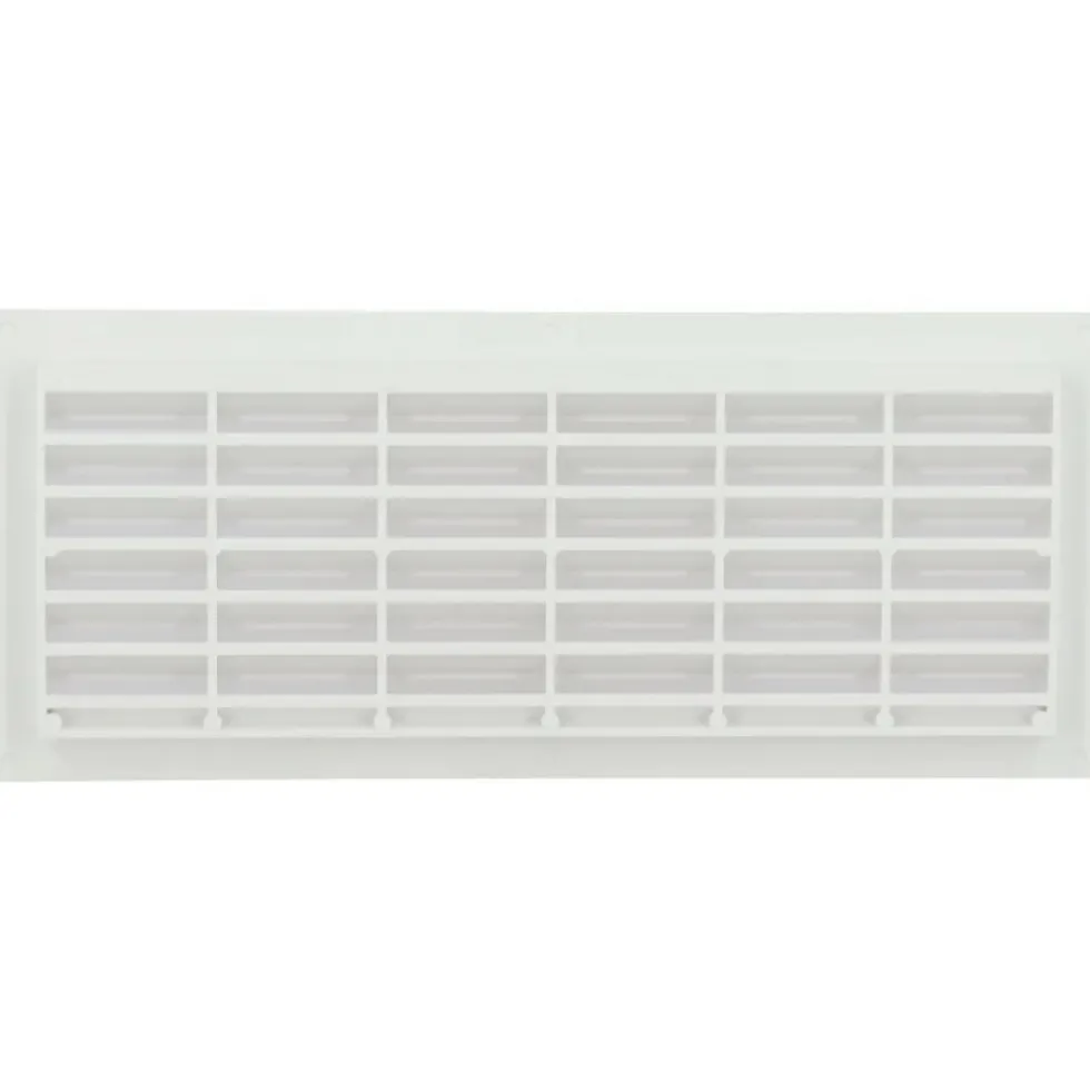 Grille de ventilation rectangulaire noire à encastrer sans moustiquaire NICOLL