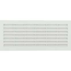 Grille de ventilation rectangulaire noire à encastrer sans moustiquaire NICOLL