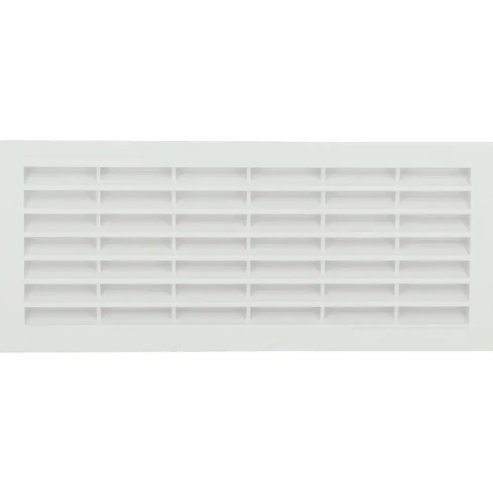 Grille de ventilation rectangulaire noire à encastrer sans moustiquaire NICOLL