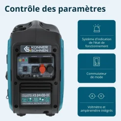 Groupe électrogène CC double carburant - 1,4 kW - 24/27V - KS 24VGS-DC KONNER & SOHNEN