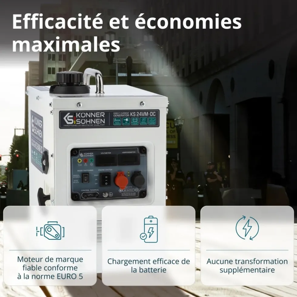 Groupe électrogène de courant continu - 1,6 kW - KS 24VM-DC KONNER & SOHNEN
