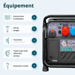 Groupe électrogène Inverter à essence/gaz - 8,5 kW - 230/400V - KS 8100iEG 1/3 KONNER & SOHNEN