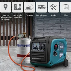 Groupe électrogène/onduleur à essence/gaz - 4 kW - 230V - KS 4000iEG S KONNER & SOHNEN