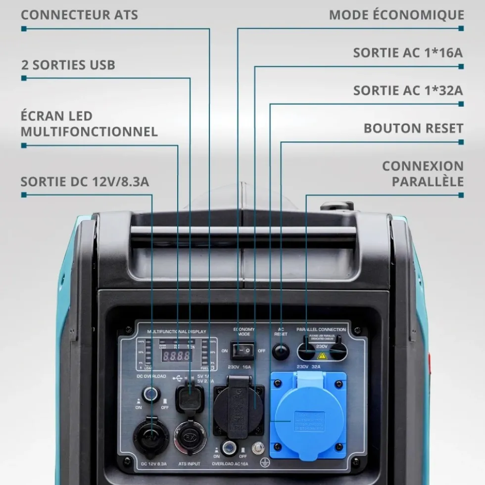 Groupe électrogène/onduleur - 5,5 kW - 230V - KS 6000iE S KONNER & SOHNEN