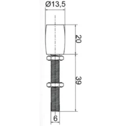 Guide du bas à olive 1088 pour U 25 x 17 porte coulissante Sportub MANTION