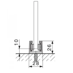 Guide inférieur autoserrant Junior GP HAWA