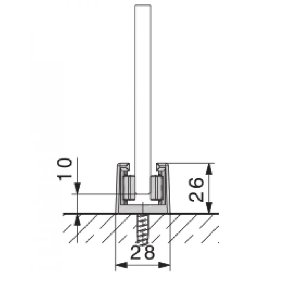 Guide inférieur autoserrant Junior GP HAWA