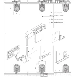 Guide inférieur autoserrant Junior GP HAWA
