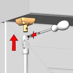 Guide à rotule pour volet roulant à manivelle pour tringle 6 pans de 7 Interges