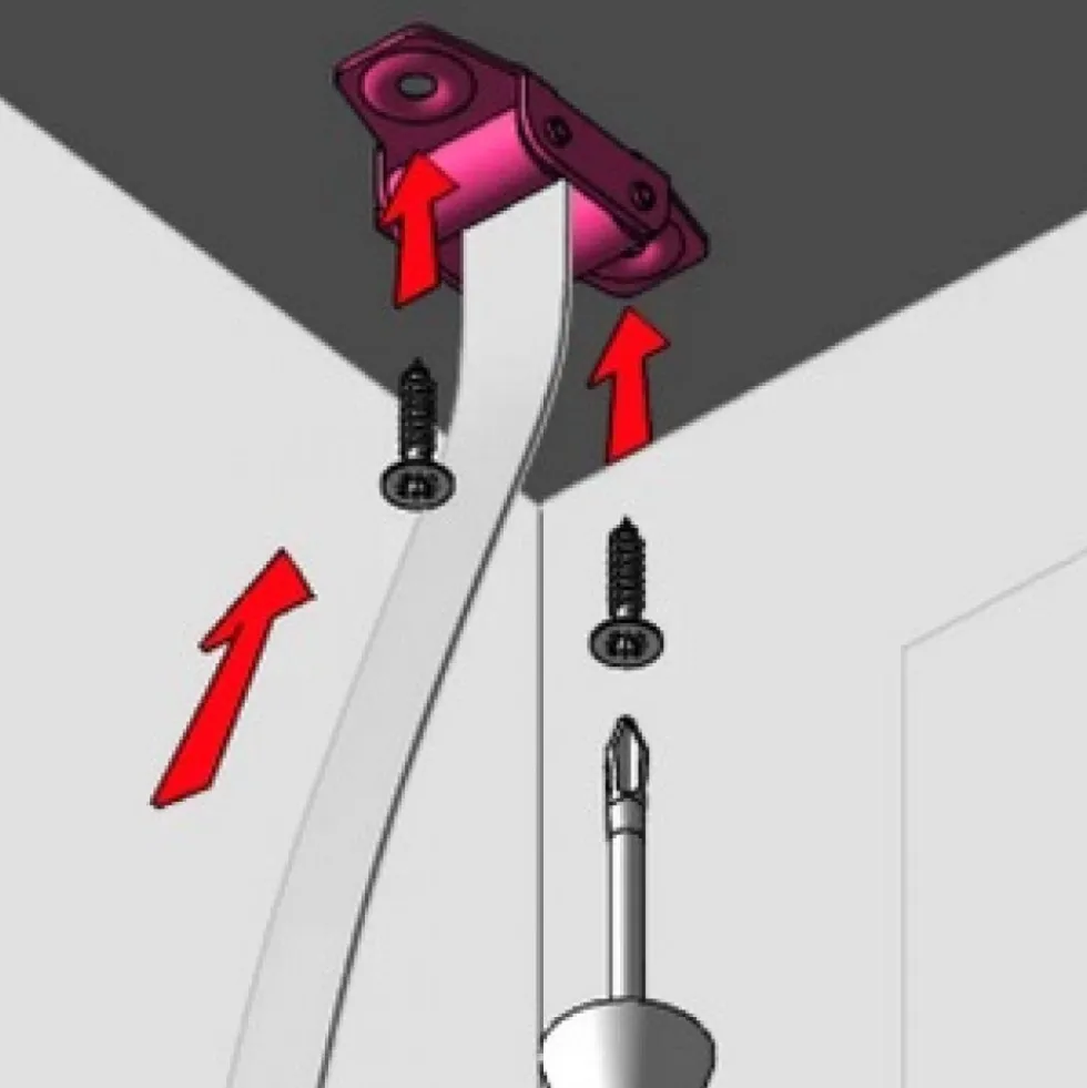 Guide sangle à galets pour volet roulant à sangle de 20-22m Interges