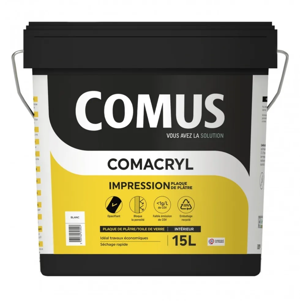 Impression acrylique plaque de plâtre - blanc - Comacryl pro-100 COMUS
