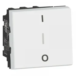 Interrupteur bipolaire Mosaic - 2 modules - 20 AX - blanc LEGRAND