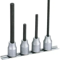 Jeu de 4 douilles longues 1/2'' pour tournevis monobloc 6 pans creux SCL-J4R SAM OUTILLAGE