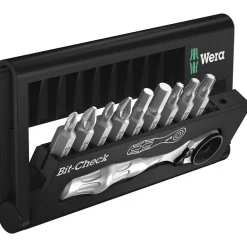 Jeu de 9 embouts de vissage + Mini Cliquet 1/4 WERA