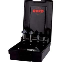 Jeu de 5 fraises coniques à chanfreiner ULTIMATECUT 4S HSS RUnaTEC - Ø 6,30 à 25mm RUKO
