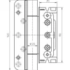 Jeu de 3 paumelles réglables menuiserie bois BAKA Protect 4030 3D FD MSTS SIMONSWERK